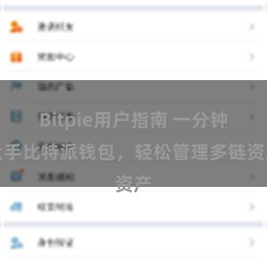   Bitpie用户指南 一分钟上手比特派钱包，轻松管理多链资产