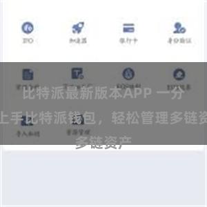   比特派最新版本APP 一分钟上手比特派钱包，轻松管理多链资产