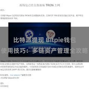 比特派提现 Bitpie钱包使用技巧：多链资产管理全攻略