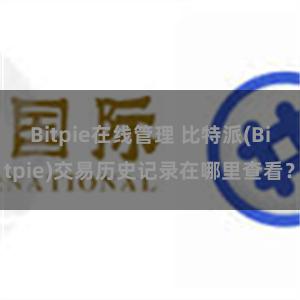 Bitpie在线管理 比特派(Bitpie)交易历史记录在哪里查看？