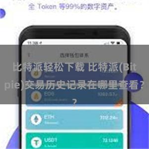 比特派轻松下载 比特派(Bitpie)交易历史记录在哪里查看？