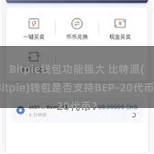 Bitpie钱包功能强大 比特派(Bitpie)钱包是否支持BEP-20代币？