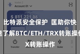 比特派安全保护 匡助你快速了解BTC/ETH/TRX转账操作